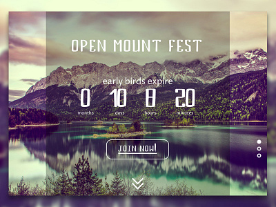 Countdown Timer (Daily UI #014) 014 countdown timer daily ui 014 dailyui desktop design early birds event landing page festival page timer ui ui challenge ux