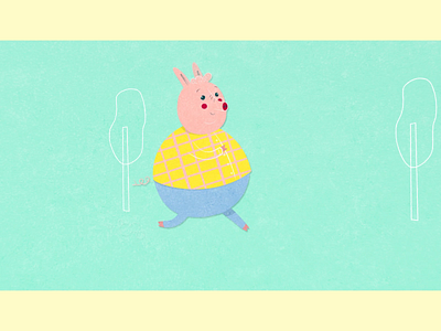 Hungry Pig 2d animation after effects animation character illustration motion design