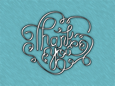 Thank You handlettering typography