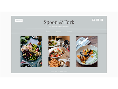 Spoon and fork blog website Mockup + development adobexd cssgrid html css