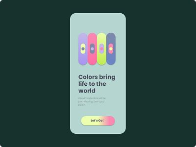 Colors of Life :: Mobile app concept colors design figma inspiration interface minimalist mobile mobileapp mobileappdesign ui uidesign uiux