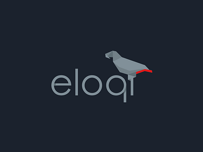 eloqi design eloqi logo origami parrot