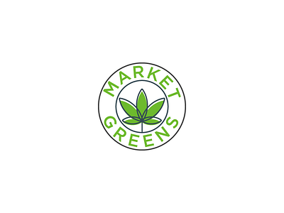 Market greens agency design green logo market