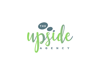 The upside agency logo agency creative logo typography upside