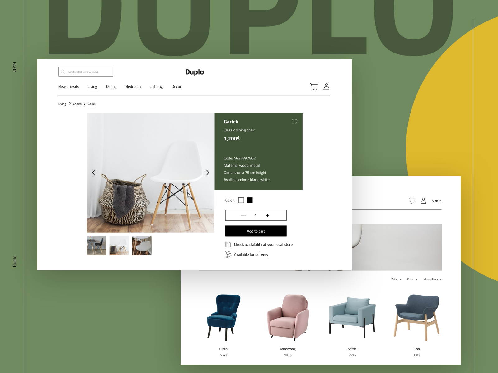 Duplo Online Furniture Store By Marie Iakovleva On Dribbble