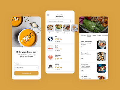 Eat&Treat - food delivery app by Marie Iakovleva on Dribbble