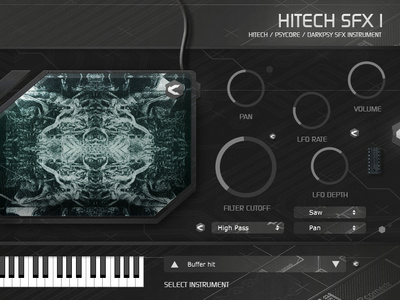 Hitech SFX1 plug-in instrument sliders buttons design software productdesign graphics knobs musicproduction sounddesign sounds instrument plugin