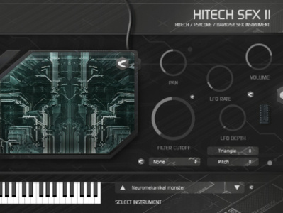 Hitech SFX2 plug in instrument for Win / Mac dj djs drums knobs music music player music studio musician musicians programming software design sounds technology
