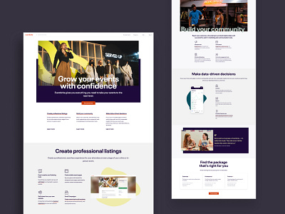 Grow your events — Eventbrite branding design events marketing ux web design