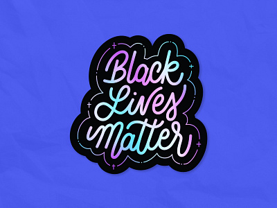 Black Lives Matter black lives matter blm donation handlettering illustration lettering no justice no peace racism racism in america social justice solidarity sticker typography