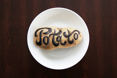 Potato food lettering potato typography