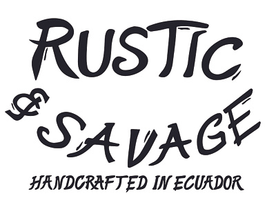 Rustic n Savage Media branding graphic hand lettering handcrafted logo typography vector