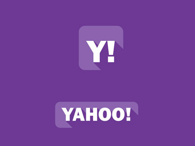 Yahoo logo long shadow yahoo
