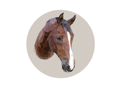 Horse horse polygonal
