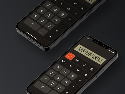 Calculator 004 3d app calculator challenge dailyui design iphone mobile mockup ui