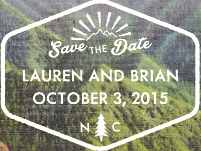 Save the date badge invitation postcard savethedate wedding