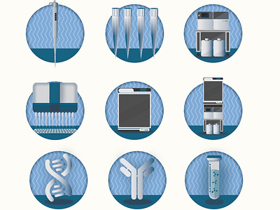 Laboratory Icons genetics icon set lab medical design