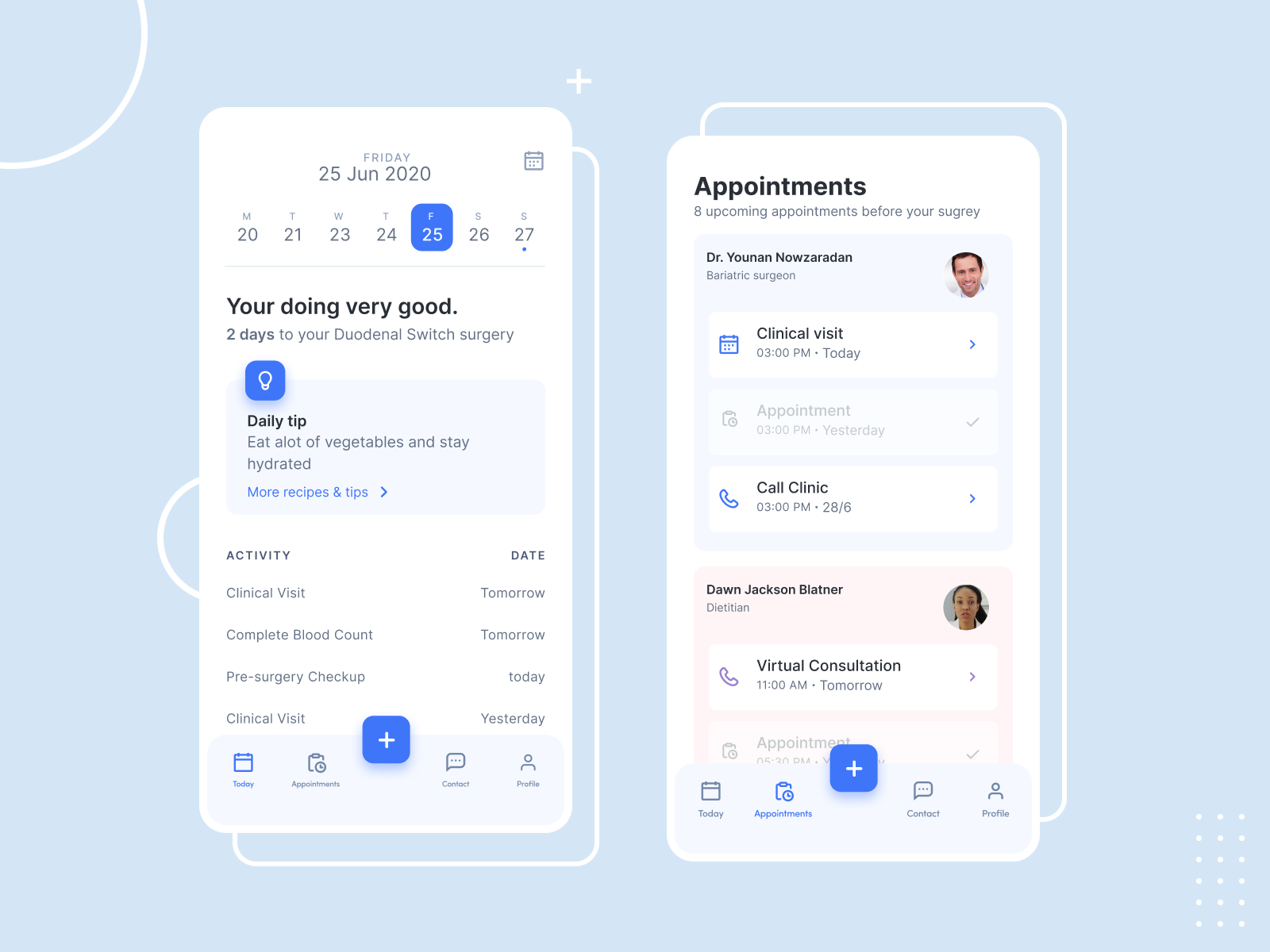 Pre-surgery Tracking App by Amgad Okail on Dribbble