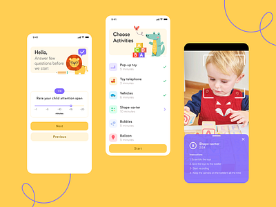 Autism Play Based Assessment App app assessment autism design figma play ui