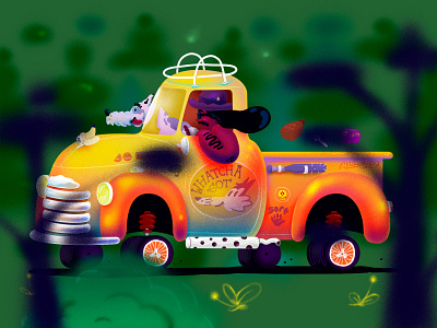 Small Business car classic design dog emiliospocket illustration mexican small business truck type