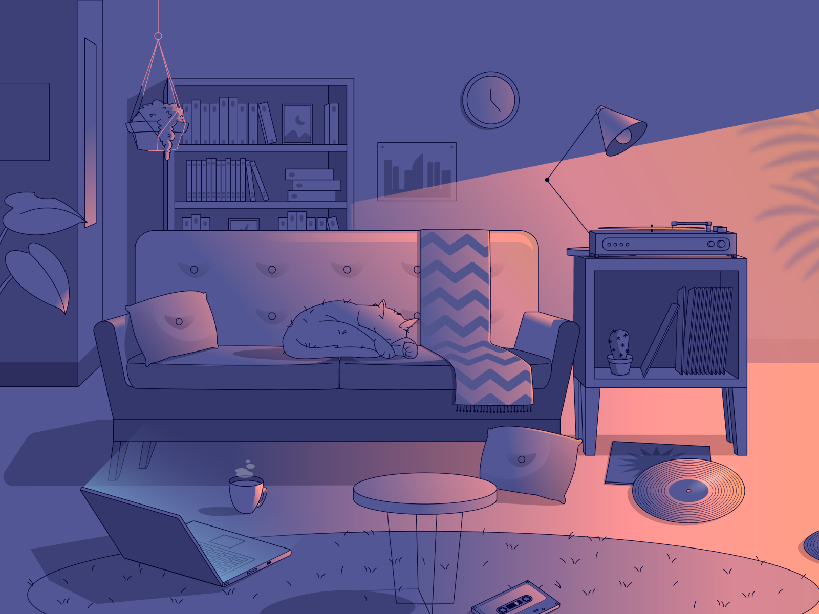 Lo-fi Living Room by Jessica Gueller on Dribbble