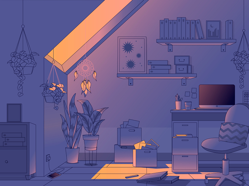 Lo-fi Desk by Jessica Gueller on Dribbble
