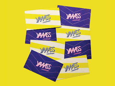 Business Cards | YAAASS Vintage branding business cards logo logotype riso risograph