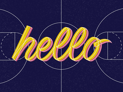 Hello Dribbblers debut debutshot il illustrator lettering lettering daily lettering design lineart script lettering script logo type type art typography vector