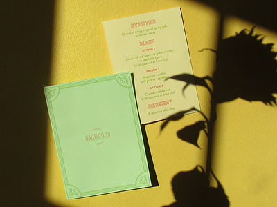 Wedding Identity | Menu