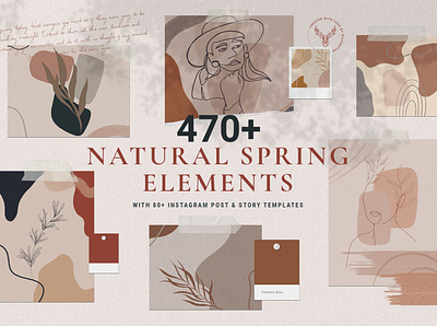 Natural Spring Graphics & Instagram Elements creative creative design creative market creativemarket elegant fashion graphics graphics package hand drawn hand drawn shape hand written instagram instagram pack instagram stories products social media social pack