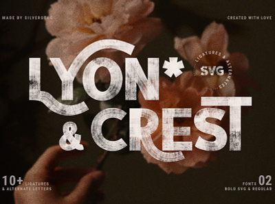 LYON & CREST - HandPainted SVG Type creative creative market display font pack elegant modern display font products