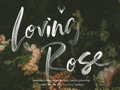 Loving Rose - SVG Watercolor Font creative creative market design elegant font font awesome font collection font design hand drawn hand drawn font modern svg svg font watercolor