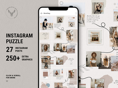 #InstaGrid 10 - Instagram Puzzle Template creative creative instagram creative market creative market template elegant grid template instagram instagram grid template instagram pack instagram post instagram post template instagram posts instagram puzzle instagram puzzle template instagram stories modern products puzzle template social media social pack