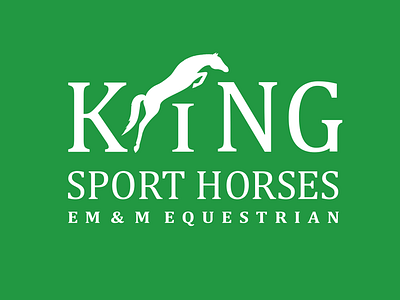 King Sport Horses Logo design equestrian green horses king logo ragerabbit sport white
