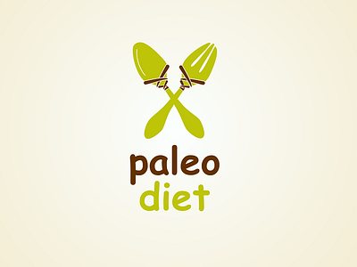 Paleo diet logo diet food green logo organic paleo ragerabbit