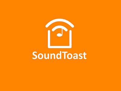 Sound Toast logo logo minimalistic note ragerabbit smart sound toast white