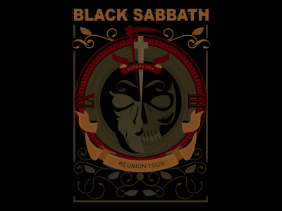 Black Sabbath European Tour Design black sabbath design illustration poster t shirt design tour vector