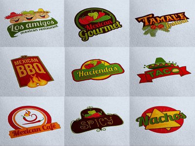 Mexican Vector Badges, Emblems and Logos badges emblems envato graphicriver illustration logos mexican mexican food petya hadjieva ragerabbit