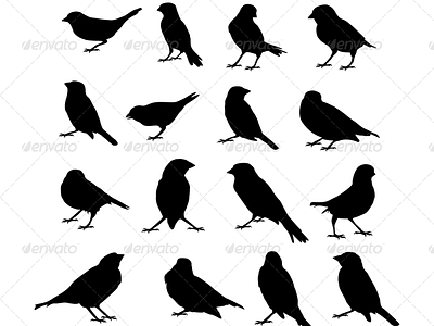 Sparrow Vector Silhouettes animal birds clipart ragerabbit silhouettes sparrow vector