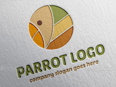 Parrot Logo Template bird envato exotic graphicriver icon logo organic parrot print ragerabbit template travel