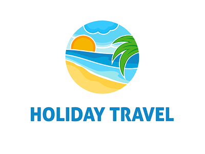 Holiday Travel Logo Template abstract holiday island logo template ragerabbit summer travel travel agency
