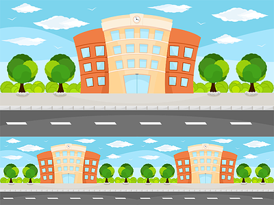Building Vector Game Background background building city game assets ragerabbit tileable town trees vector