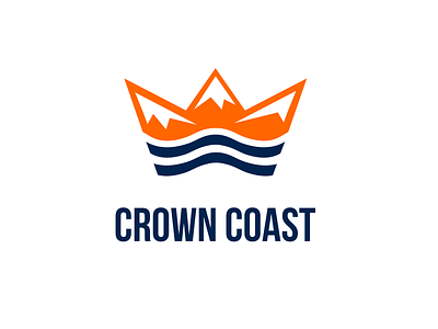 Crown Coast Logo coast crown for sale icon logo mountains ragerabbit sea unique
