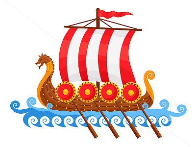 Viking Ship Vector Illustration cartoon ragerabbit vector illustration viking ship vikings