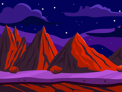 Red Mountains Game Background mountains night sky pick ragerabbit red sars tileable vector