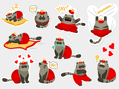 King Cheshire Sticker Pack for iMessage