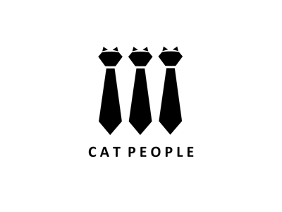 Cat People black cat logo people