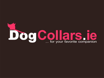 Dog Collars logo dog logo pink white