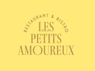 Les Petits Amoureux brand design brand identity identity design logo restaurant branding restaurant logo typography