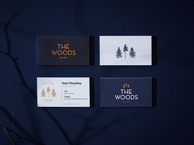 The Woods brand design brand identity branding business cards identity identity design illustration in the trees maine outdoors outdoorsy the woods tree tree house woods